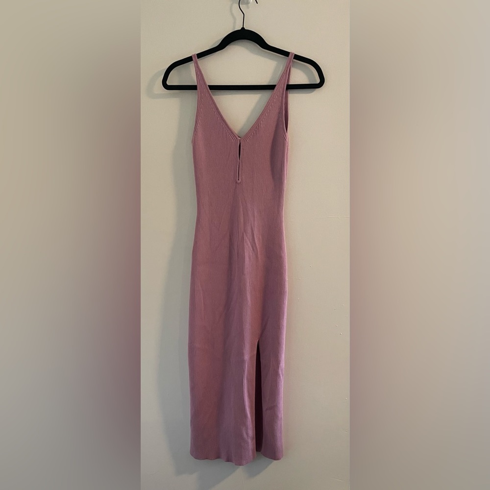 Ribbed purple maxi dress Abercrombie & Fitch with tags